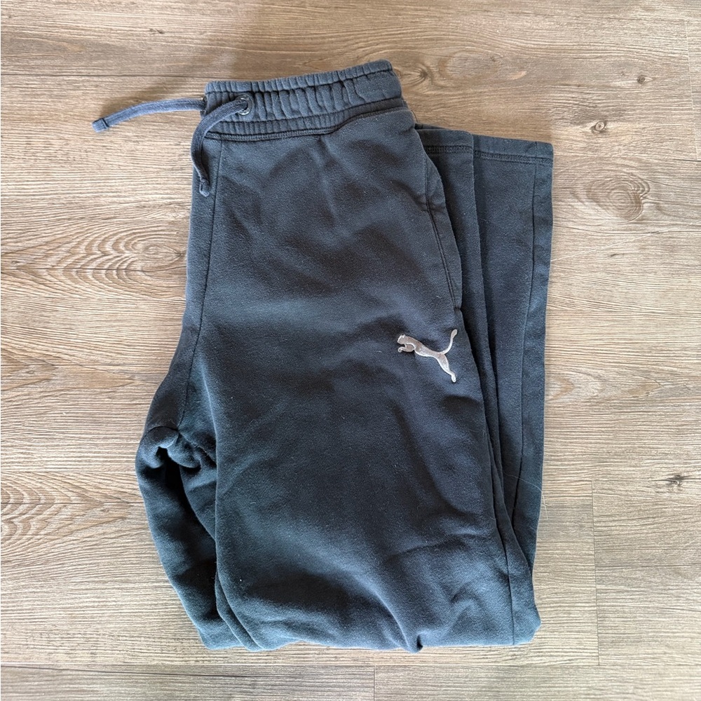 puma black/gray sweatpants size S